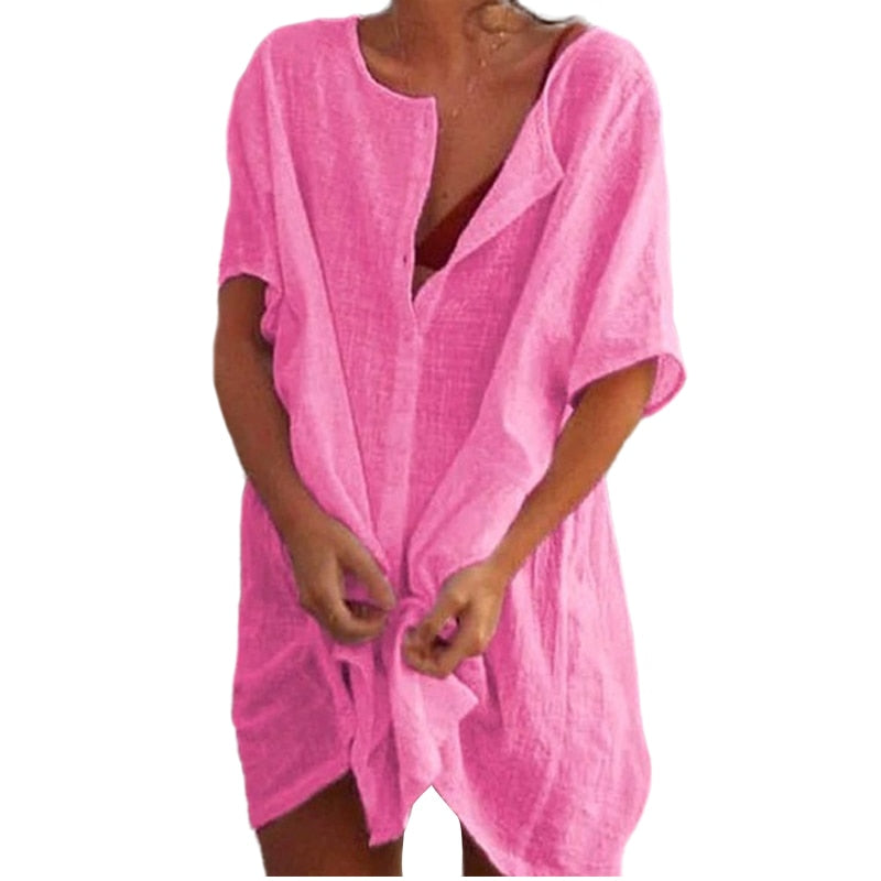 Women's Loose Cotton Shirt