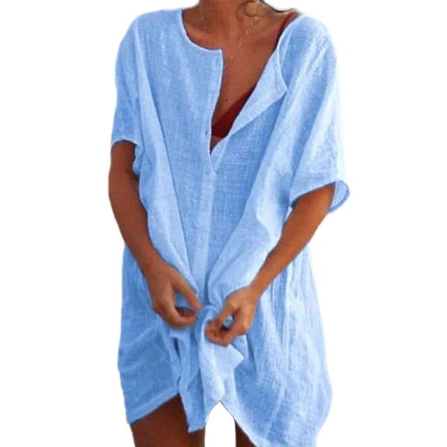 Women's Loose Cotton Shirt