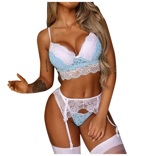 White Push Up Lingerie Set