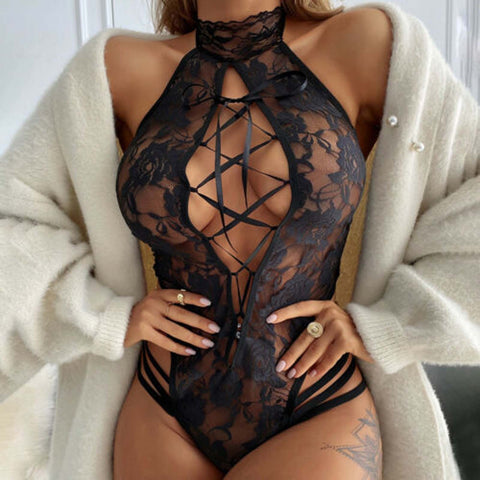 Hollow Lace Lingerie Set