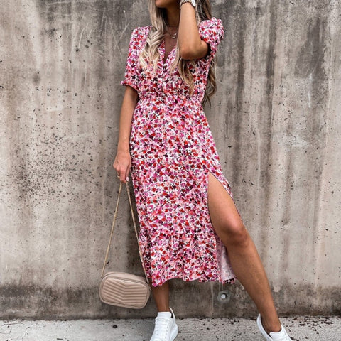 Bohemian Belted Maxi Dress